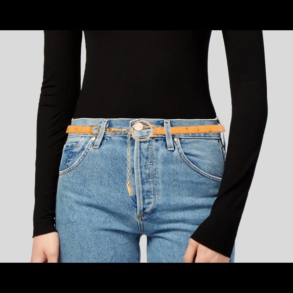 Authentic Prada Ostrich Skinny Belt - Picture 1 of 4